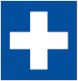 blaues Pluszeichen